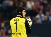 Goalkeeper Petr Cech in action for English Premier League side Chelsea
