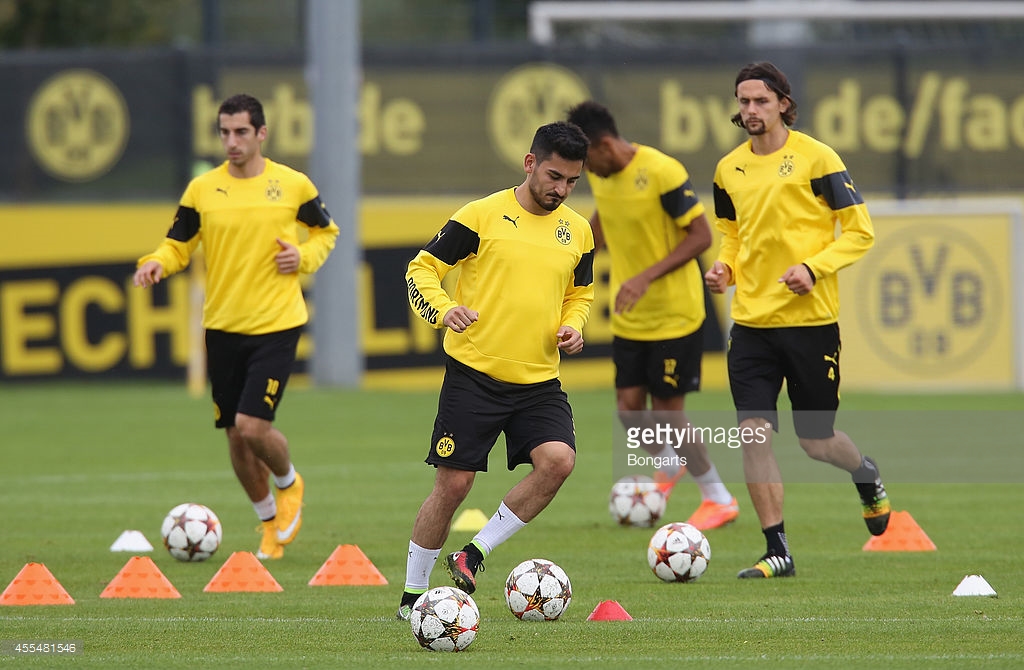 Playmaker Ilkay Gundogan in training for his German side Borussia Dortmund