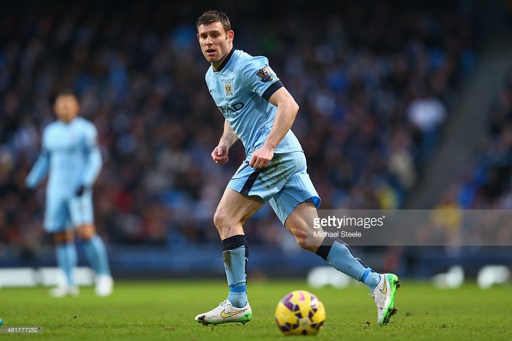 James Milner whilst playing at Manchester City before his move to Liverpool