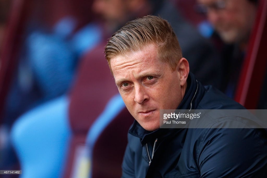 Leeds manager Garry Monk watches on whilst his side is in action