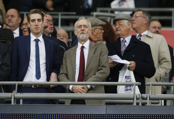 Jeremy Corbyn in the stands