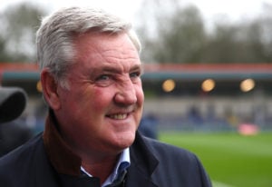 Newcastle United manager Steve Bruce smiles