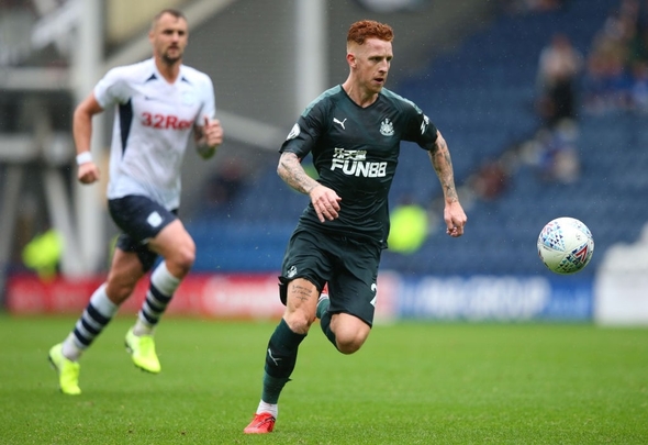 Newcastle United midfielder Jack Colback faces Preston North End