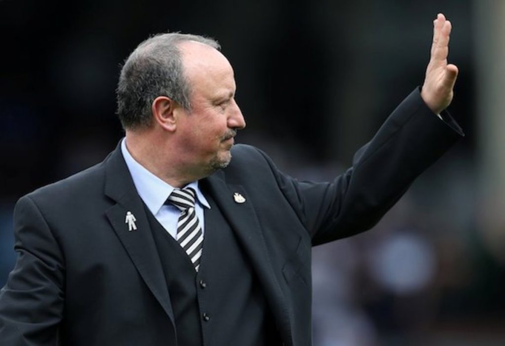 Rafa Benitez coaching Newcastle