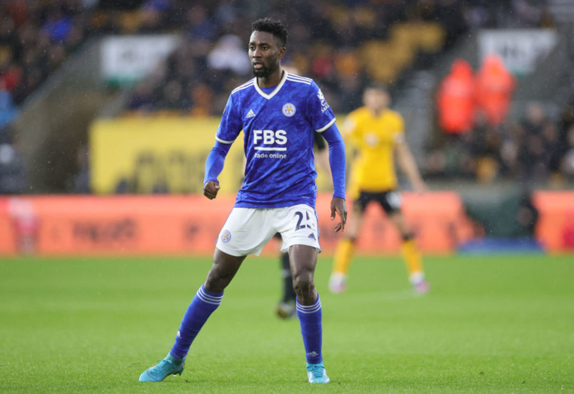Leicester City midfielder Wilfred Ndidi in action at Wolves.