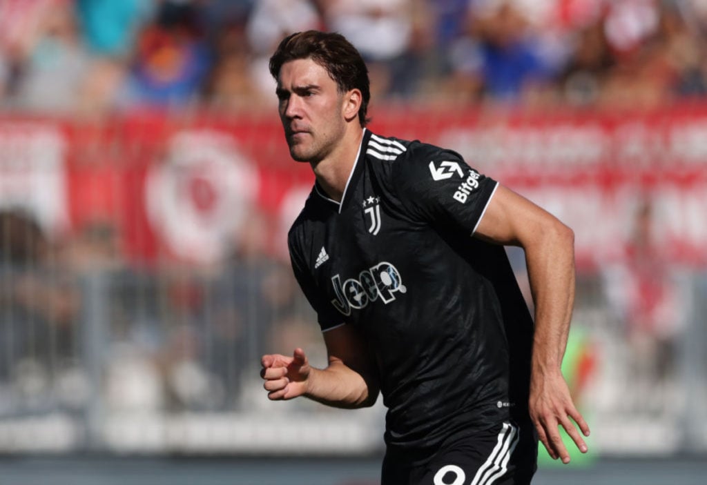 Dusan Vlahovic in action