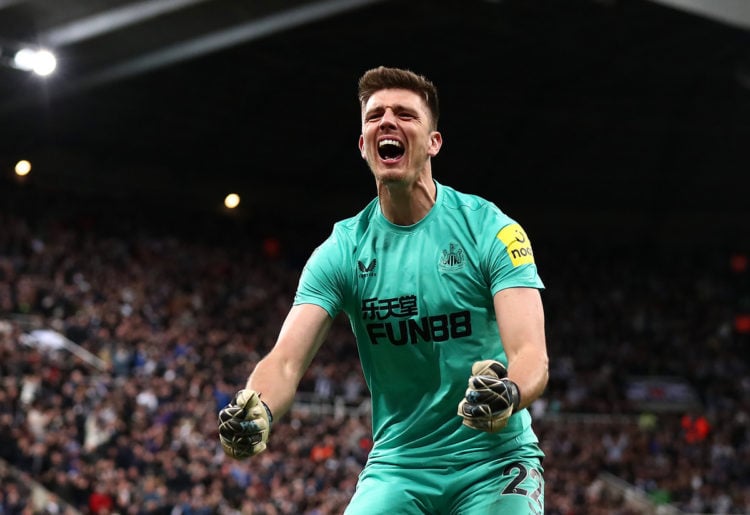 Nick Pope celebrates for Newcastle