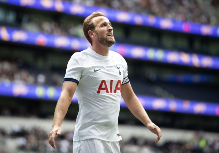 Tottenham striker Harry Kane celebrating a goal