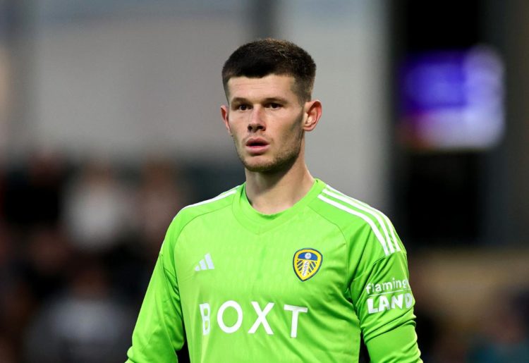 Illan Meslier in goal for Leeds