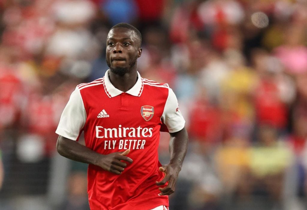 Nicolas Pepe in action for Arsenal.
