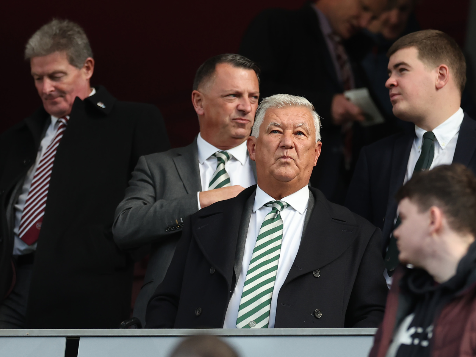 Peter Lawwell looking imperious in a green and white tie