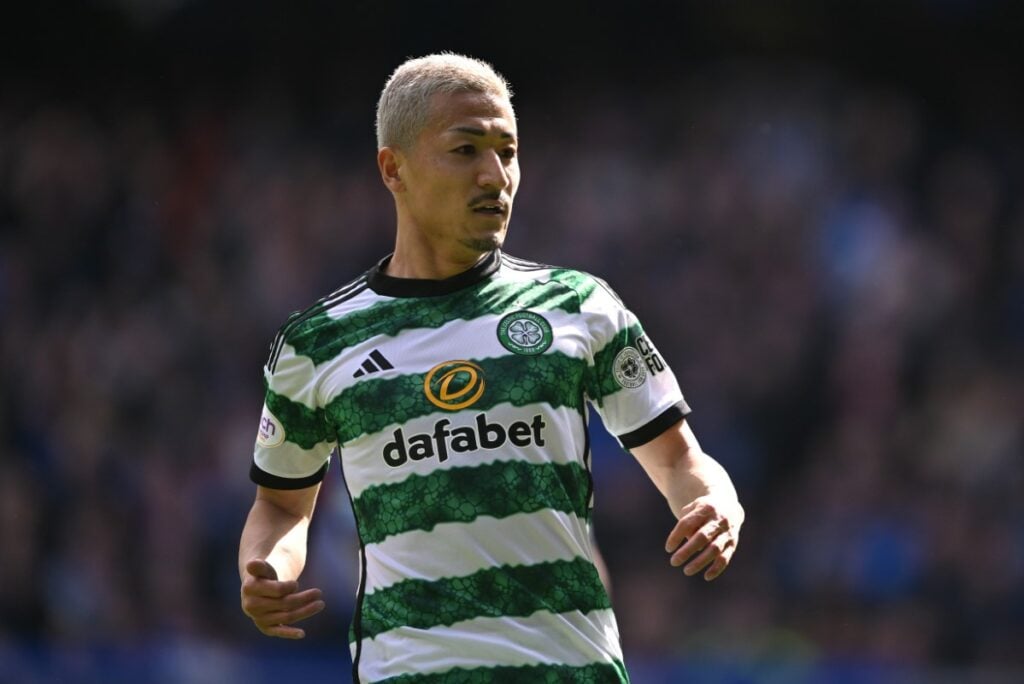 Daizen Maeda celebrating for Celtic