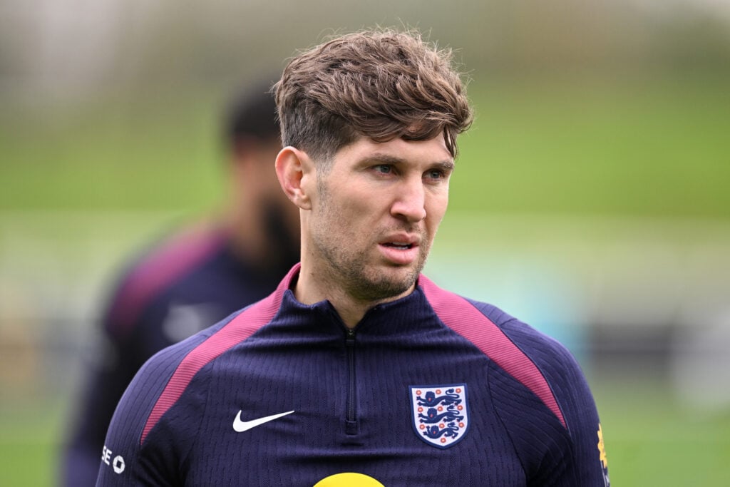John Stones training for England