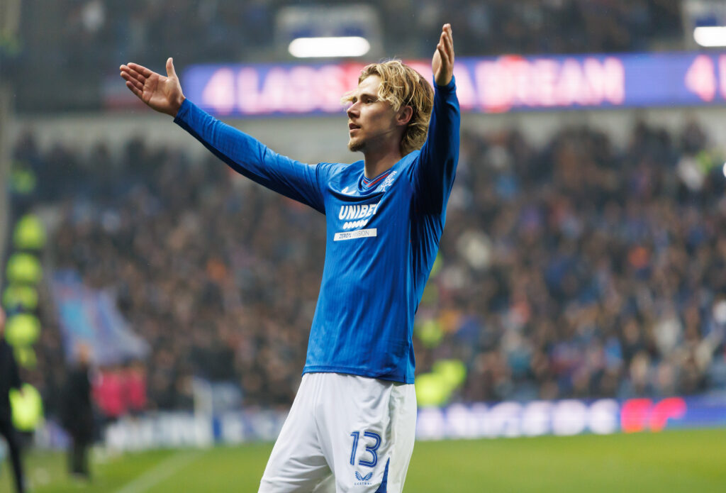 Todd Cantwell playing for Rangers