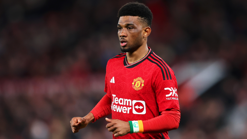 Amad Diallo playing for Man United
