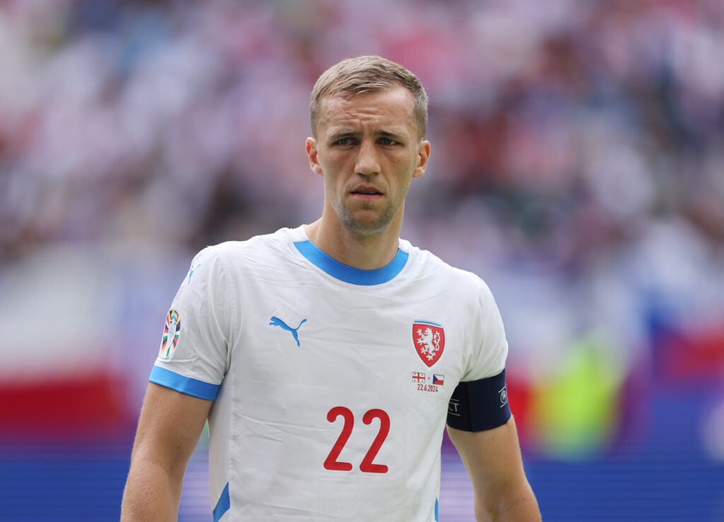 Tomas Soucek in action for the Czech Republic