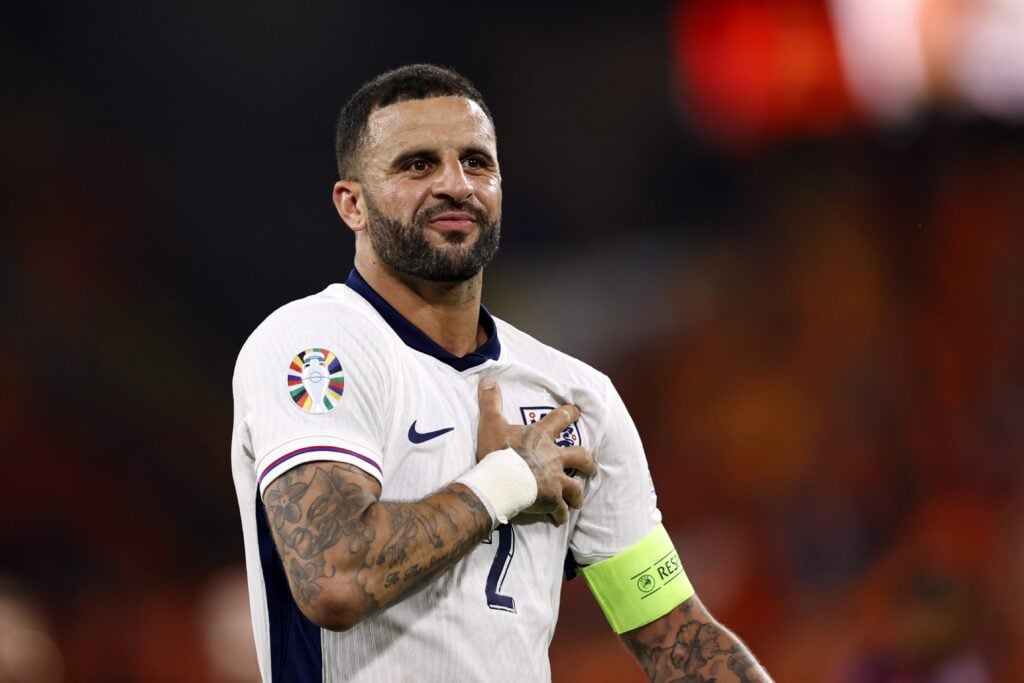Kyle Walker playing for England