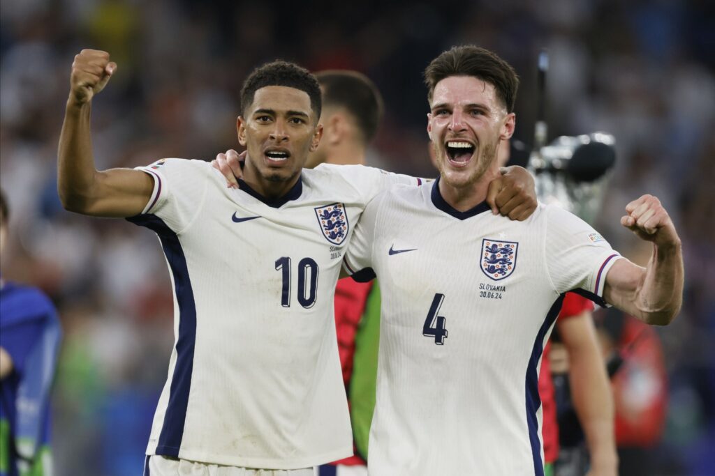 Jude Bellingham and Declan Rice England