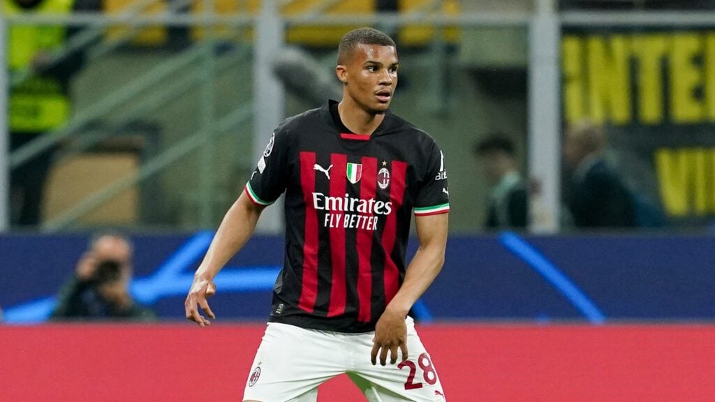 Malick Thiaw in action for AC Milan