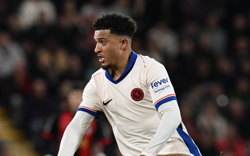 Jadon Sancho playing for Chelsea
