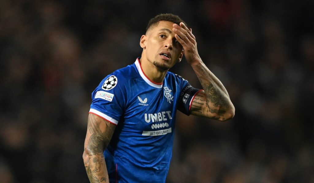 James Tavernier playing for Rangers