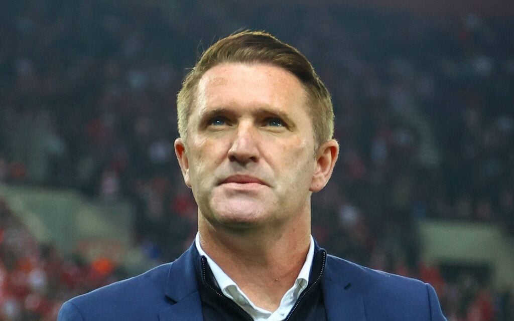 Robbie Keane looking focused