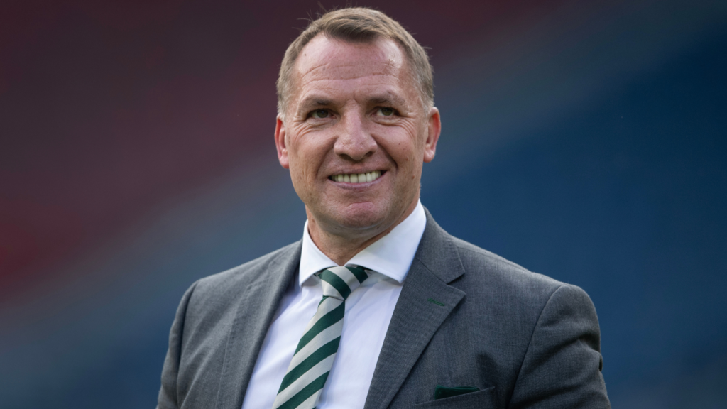 Brendan Rodgers smiling as Celtic manager