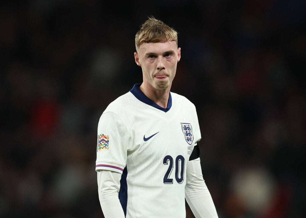 Cole Palmer playing for England