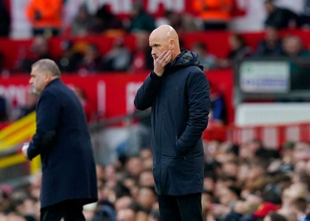 Erik ten Hag on the Man United touchline