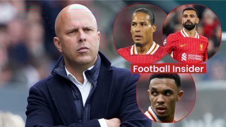 Arne Slot Liverpool Virgil van Dijk, Mohamed Salah, Trent Alexander-Arnold