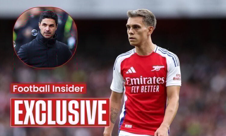 Mikel Arteta and Leandro Trossard Arsenal