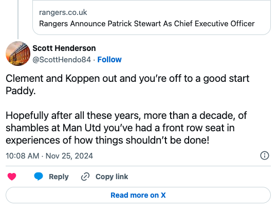 Rangers Stewart Clement screen shot