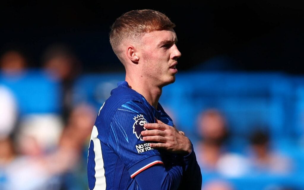 Cole Palmer celebrating a goal for Chelsea