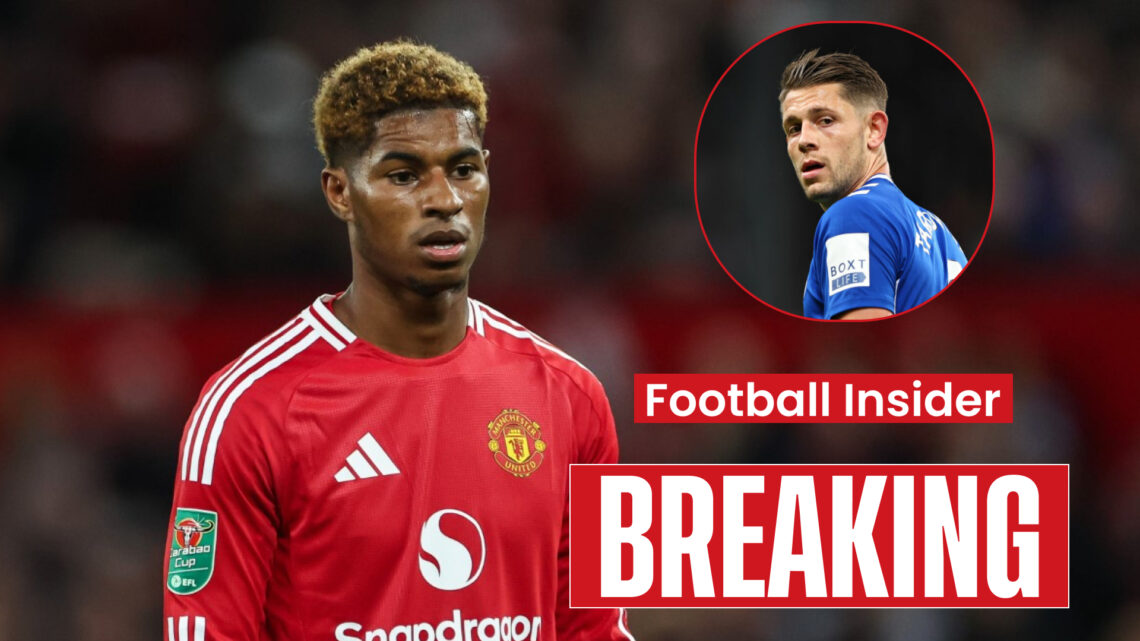 Marcus Rashford Man United James Tarkowski Everton