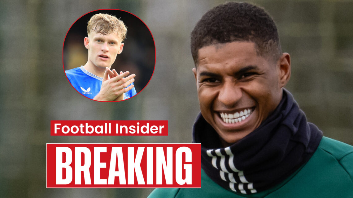 Marcus Rashford Man United Jarrad Branthwaite