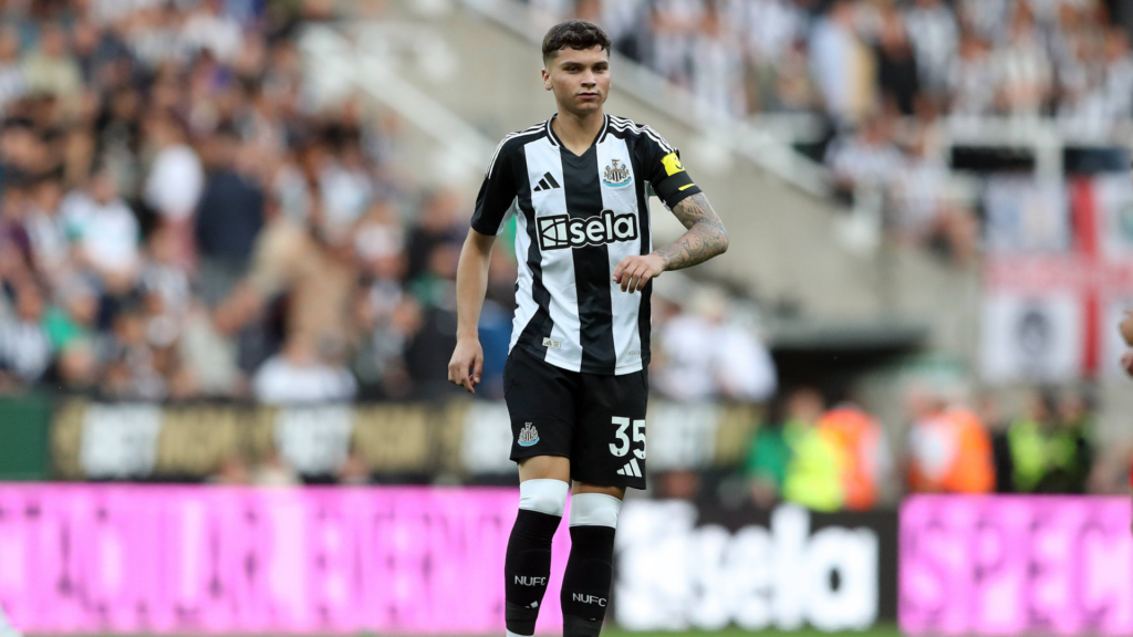 Newcastle midfielder Jamie Miley