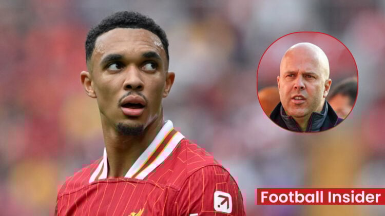 Trent Alexander Arnold and Arne Slot after Man City win