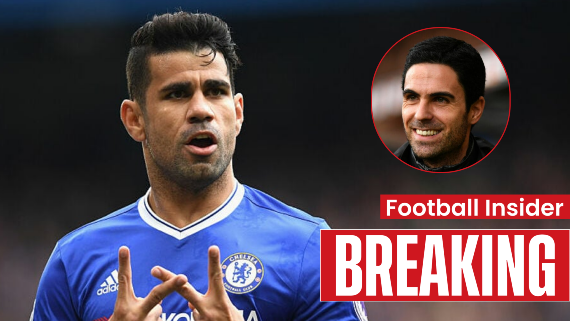 Arsenal manager Mikel Arteta and Diego Costa