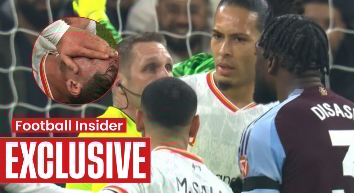Axel Disasi clashed with Alexis Mac Allister as Aston Villa faced Liverpool