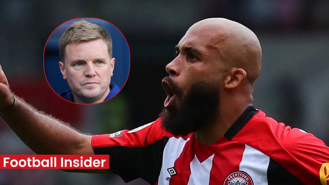 Newcastle Eddie Howe and Bryan Mbeumo