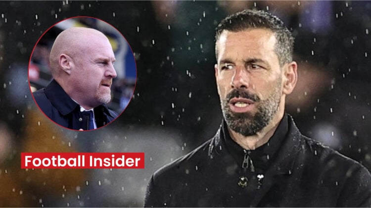 Leicester manager Ruud van Nistelrooy and Sean Dyche