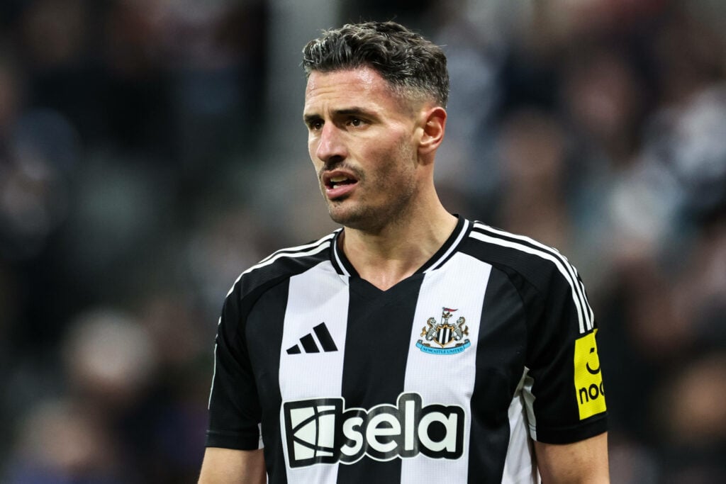 Newcastle United defender Fabian Schar looking focused