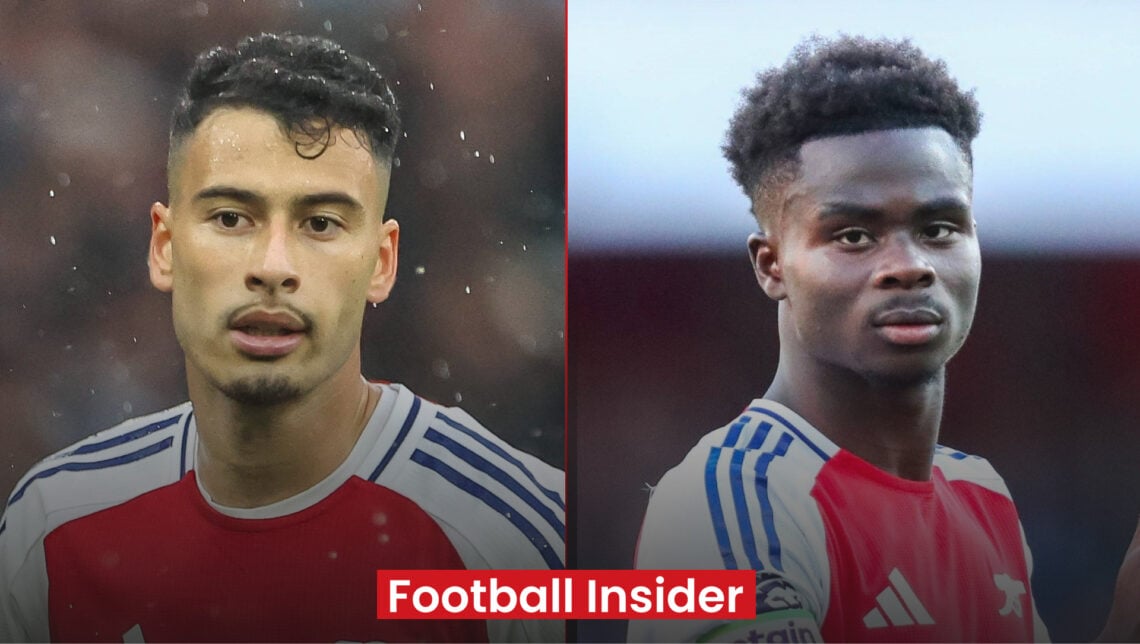 Arsenal wingers Gabriel Martinelli and Bukayo Saka
