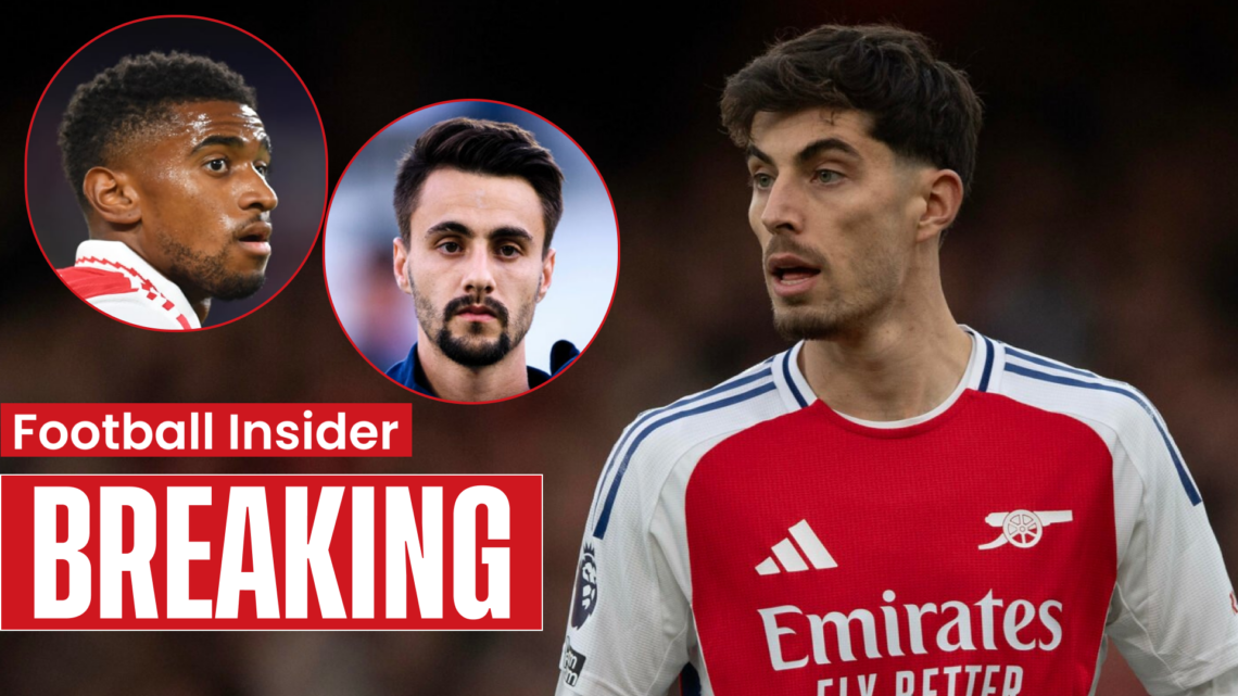 Arsenal striker Kai Havertz Reiss Nelson Fabio Vieira