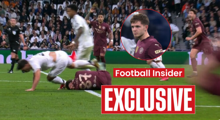 James McAtee was fouled as Man City lost at Real Madrid