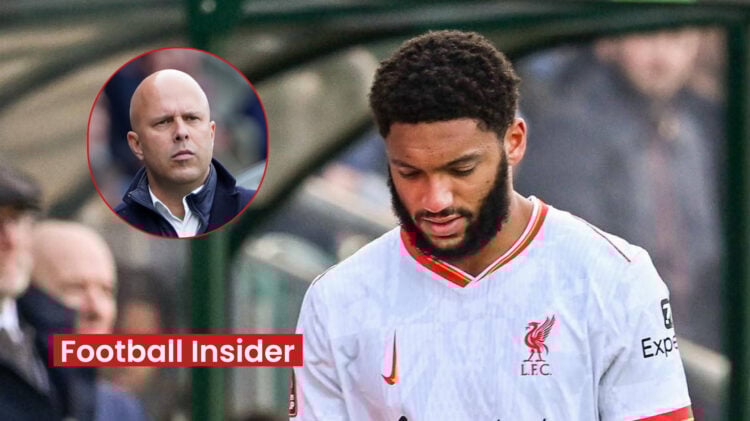 Liverpool Joe Gomez and Arne Slot