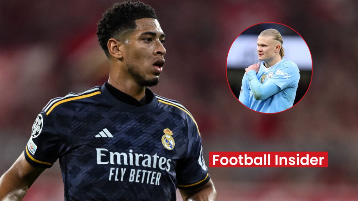 Real Madrid midfielder Jude Bellingham and Man City striker Erling Haaland