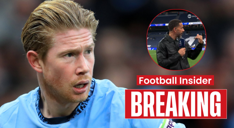 Man City midfielder Kevin De Bruyne and Rio Ferdinand