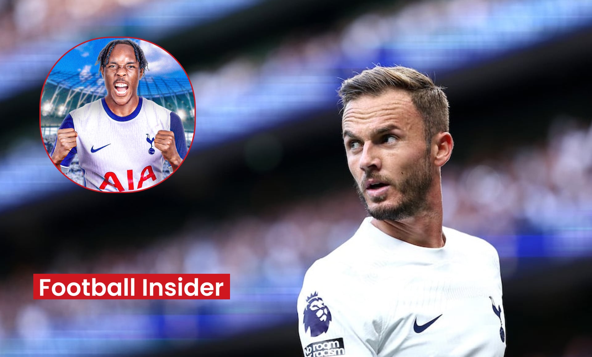 James Maddison sends message to Mathys Tel after Tottenham arrival