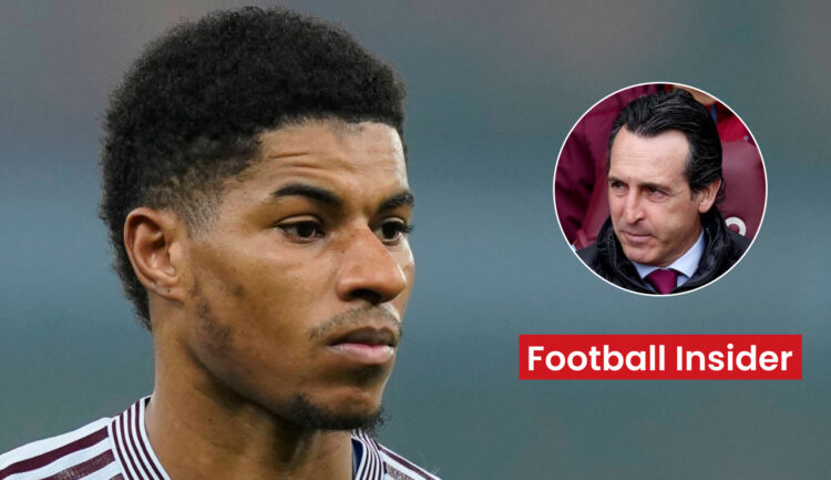 Marcus Rashford, Unai Emery, Aston Villa